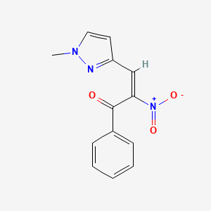 (2E)-3-(1-methyl-1H-pyrazol-3-yl)-2-nitro-1-phenylprop-2-en-1-one