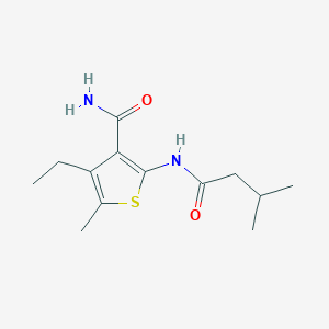 4-Ethyl-5-methyl-2-[(3-methylbutanoyl)amino]thiophene-3-carboxamide