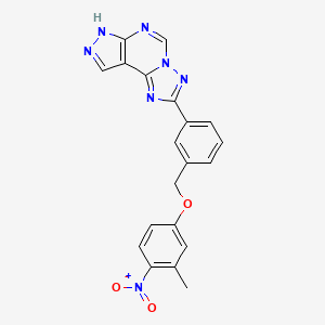 2-{3-[(3-methyl-4-nitrophenoxy)methyl]phenyl}-7H-pyrazolo[4,3-e][1,2,4]triazolo[1,5-c]pyrimidine