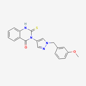 3-[1-(3-methoxybenzyl)-1H-pyrazol-4-yl]-2-sulfanylquinazolin-4(3H)-one