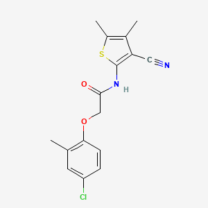 2-(4-chloro-2-methylphenoxy)-N-(3-cyano-4,5-dimethylthiophen-2-yl)acetamide