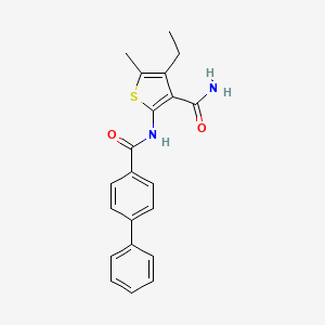 2-[(Biphenyl-4-ylcarbonyl)amino]-4-ethyl-5-methylthiophene-3-carboxamide