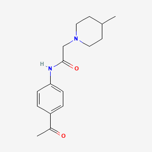 N-(4-acetylphenyl)-2-(4-methylpiperidin-1-yl)acetamide