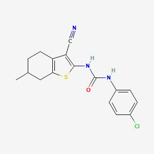 1-(4-Chlorophenyl)-3-(3-cyano-6-methyl-4,5,6,7-tetrahydro-1-benzothiophen-2-yl)urea