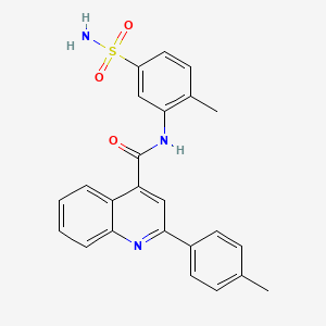 2-(4-methylphenyl)-N-(2-methyl-5-sulfamoylphenyl)quinoline-4-carboxamide