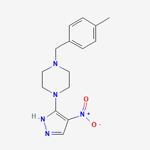 1-(4-methylbenzyl)-4-(4-nitro-1H-pyrazol-5-yl)piperazine