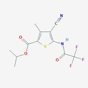 Propan-2-yl 4-cyano-3-methyl-5-[(trifluoroacetyl)amino]thiophene-2-carboxylate