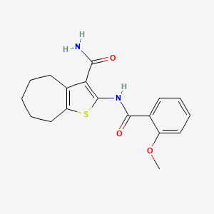 2-[(2-methoxybenzoyl)amino]-5,6,7,8-tetrahydro-4H-cyclohepta[b]thiophene-3-carboxamide