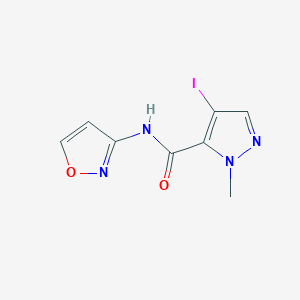 molecular formula C8H7IN4O2 B10975907 4-iodo-1-methyl-N-(1,2-oxazol-3-yl)-1H-pyrazole-5-carboxamide 