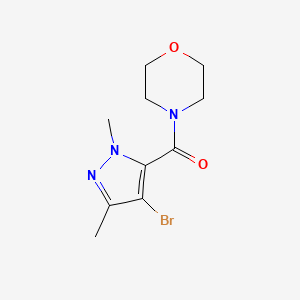 4-[(4-bromo-1,3-dimethyl-1H-pyrazol-5-yl)carbonyl]morpholine