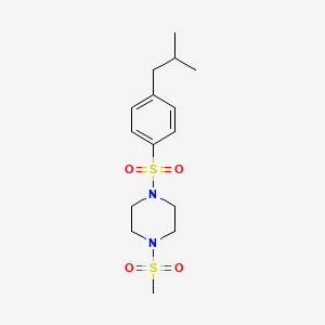 1-{[4-(2-Methylpropyl)phenyl]sulfonyl}-4-(methylsulfonyl)piperazine