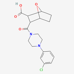 3-{[4-(3-Chlorophenyl)piperazin-1-yl]carbonyl}-7-oxabicyclo[2.2.1]heptane-2-carboxylic acid