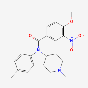 (2,8-dimethyl-1,2,3,4,4a,9b-hexahydro-5H-pyrido[4,3-b]indol-5-yl)(4-methoxy-3-nitrophenyl)methanone