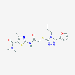 2-[({[5-(furan-2-yl)-4-propyl-4H-1,2,4-triazol-3-yl]sulfanyl}acetyl)amino]-N,N,4-trimethyl-1,3-thiazole-5-carboxamide