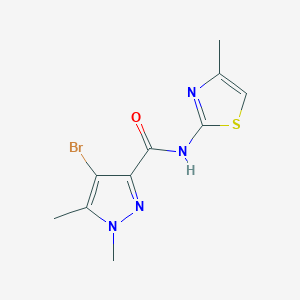 4-bromo-1,5-dimethyl-N-(4-methyl-1,3-thiazol-2-yl)-1H-pyrazole-3-carboxamide