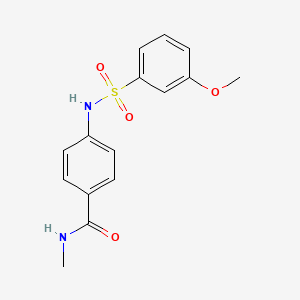 4-{[(3-methoxyphenyl)sulfonyl]amino}-N-methylbenzamide