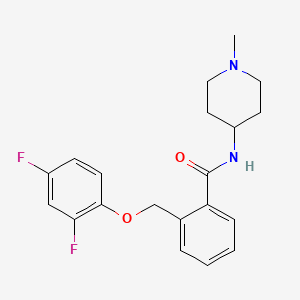 2-[(2,4-difluorophenoxy)methyl]-N-(1-methylpiperidin-4-yl)benzamide