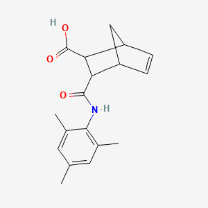 molecular formula C18H21NO3 B10976045 3-[(2,4,6-Trimethylphenyl)carbamoyl]bicyclo[2.2.1]hept-5-ene-2-carboxylic acid 