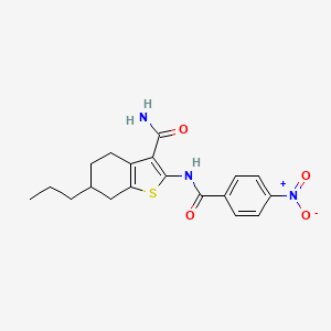 2-[(4-Nitrobenzoyl)amino]-6-propyl-4,5,6,7-tetrahydro-1-benzothiophene-3-carboxamide