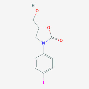 molecular formula C10H10INO3 B109761 5-Hydroxymethyl-3-(4-iodophenyl)-2-oxazolidinone CAS No. 84460-41-3