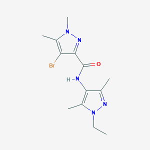 4-bromo-N-(1-ethyl-3,5-dimethyl-1H-pyrazol-4-yl)-1,5-dimethyl-1H-pyrazole-3-carboxamide