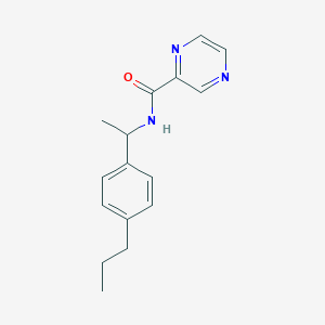 N-[1-(4-propylphenyl)ethyl]pyrazine-2-carboxamide