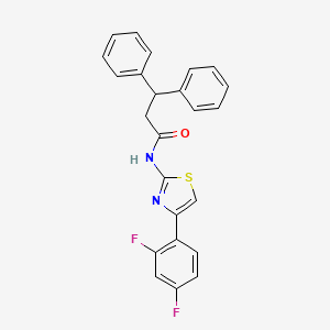 N-[4-(2,4-difluorophenyl)-1,3-thiazol-2-yl]-3,3-diphenylpropanamide