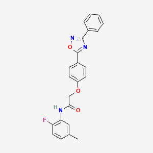 N-(2-fluoro-5-methylphenyl)-2-[4-(3-phenyl-1,2,4-oxadiazol-5-yl)phenoxy]acetamide