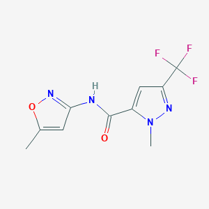 1-methyl-N-(5-methyl-1,2-oxazol-3-yl)-3-(trifluoromethyl)-1H-pyrazole-5-carboxamide