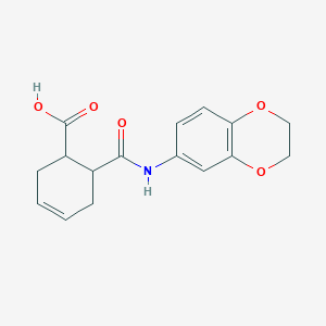 6-(2,3-Dihydro-1,4-benzodioxin-6-ylcarbamoyl)cyclohex-3-ene-1-carboxylic acid