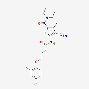 5-{[4-(4-chloro-2-methylphenoxy)butanoyl]amino}-4-cyano-N,N-diethyl-3-methylthiophene-2-carboxamide