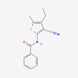 N-(3-cyano-4-ethyl-5-methylthiophen-2-yl)benzamide