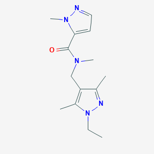 N-[(1-ethyl-3,5-dimethyl-1H-pyrazol-4-yl)methyl]-N,1-dimethyl-1H-pyrazole-5-carboxamide