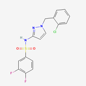 N-[1-(2-chlorobenzyl)-1H-pyrazol-3-yl]-3,4-difluorobenzenesulfonamide