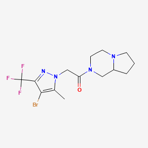 2-[4-bromo-5-methyl-3-(trifluoromethyl)-1H-pyrazol-1-yl]-1-(hexahydropyrrolo[1,2-a]pyrazin-2(1H)-yl)ethanone