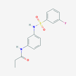 N-(3-{[(3-fluorophenyl)sulfonyl]amino}phenyl)propanamide