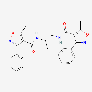 molecular formula C25H24N4O4 B10976774 N,N'-propane-1,2-diylbis(5-methyl-3-phenyl-1,2-oxazole-4-carboxamide) 