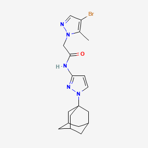 N-[1-(1-Adamantyl)-1H-pyrazol-3-YL]-2-(4-bromo-5-methyl-1H-pyrazol-1-YL)acetamide