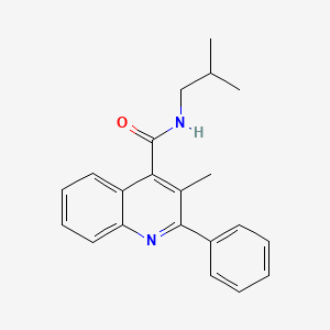 3-methyl-N-(2-methylpropyl)-2-phenylquinoline-4-carboxamide