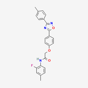 N-(2-fluoro-4-methylphenyl)-2-{4-[3-(4-methylphenyl)-1,2,4-oxadiazol-5-yl]phenoxy}acetamide