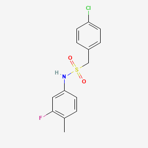 1-(4-chlorophenyl)-N-(3-fluoro-4-methylphenyl)methanesulfonamide