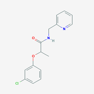 2-(3-chlorophenoxy)-N-(pyridin-2-ylmethyl)propanamide