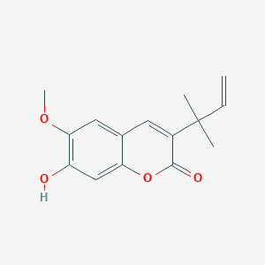 molecular formula C15H16O4 B010977 3-(1,1-二甲烯丙基)斯科波莱汀 CAS No. 19723-23-0