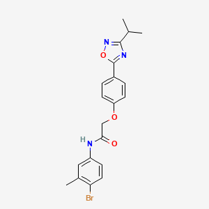 N-(4-bromo-3-methylphenyl)-2-{4-[3-(propan-2-yl)-1,2,4-oxadiazol-5-yl]phenoxy}acetamide