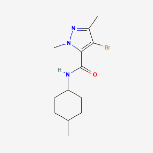 molecular formula C13H20BrN3O B10977025 4-bromo-1,3-dimethyl-N-(4-methylcyclohexyl)-1H-pyrazole-5-carboxamide 