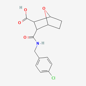 3-[(4-Chlorobenzyl)carbamoyl]-7-oxabicyclo[2.2.1]heptane-2-carboxylic acid