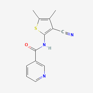 molecular formula C13H11N3OS B10977198 N-(3-cyano-4,5-dimethylthiophen-2-yl)pyridine-3-carboxamide 