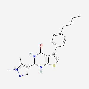 5-(4-butylphenyl)-2-(1,5-dimethyl-1H-pyrazol-4-yl)-2,3-dihydrothieno[2,3-d]pyrimidin-4(1H)-one