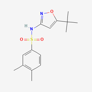 molecular formula C15H20N2O3S B10977225 N-(5-tert-butyl-1,2-oxazol-3-yl)-3,4-dimethylbenzenesulfonamide 