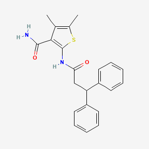 molecular formula C22H22N2O2S B10977268 2-[(3,3-Diphenylpropanoyl)amino]-4,5-dimethylthiophene-3-carboxamide 